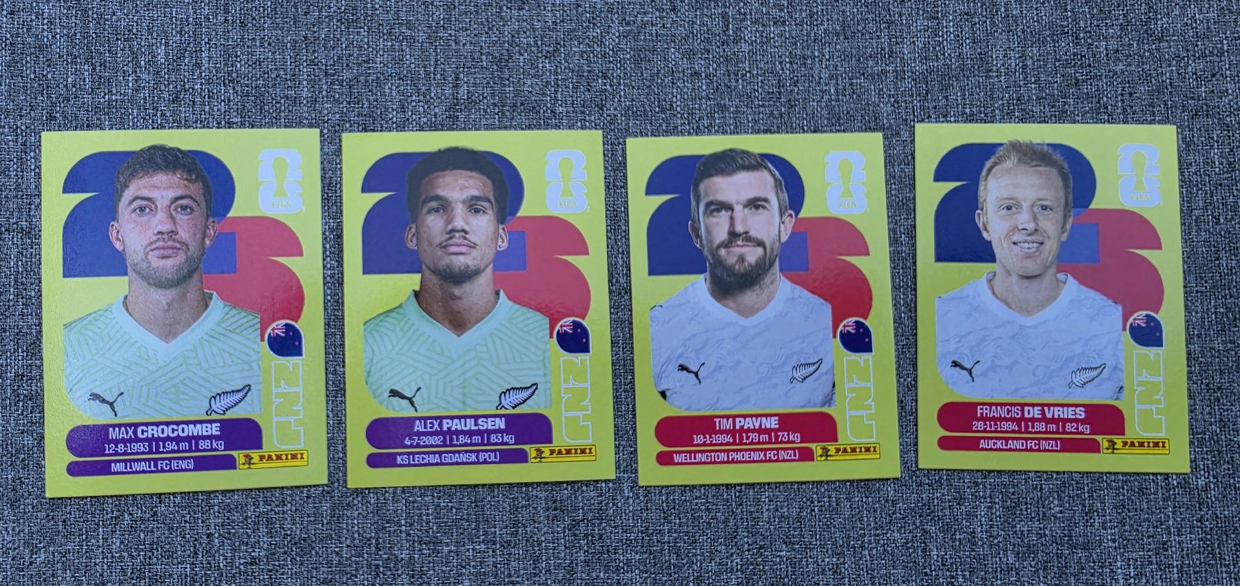 Panini Carte collezionabili: FIFA WM 2026 Sticker NZL 2, 3, 6, 8 Set – Nuovo (secondo la descrizione) da Muhen venduto da Snowman78