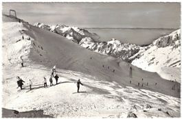 Leysin Berneuse - Skipiste mit Genfersee + Jura