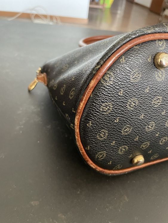 Borse da donna: Sac à main vintage Pollini, toile noir et marron – Usato da Coppet venduto da Len007 6