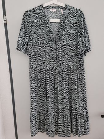 Kleid s.Oliver Grösse 36 schwarz/weiss/türkis 
