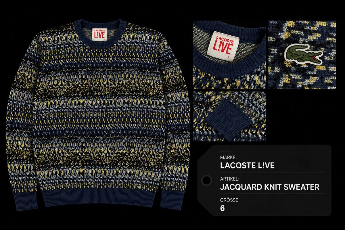 Pullover & Sweatshirts: Lacoste Live Jacquard Knit Pullover Grösse 6 – Gebraucht aus Hedingen von PabloEscobar-