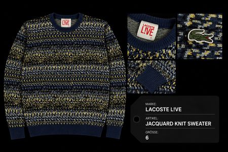 Lacoste Live Jacquard Knit Pullover Grösse 6