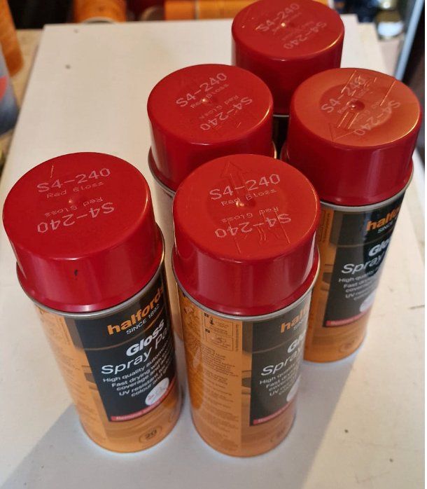 Colori: 2 St. Set  Halfords Spraydose Rot Gloss S4-240 – Nuovo (secondo la descrizione) da Zürich venduto da alplita 2