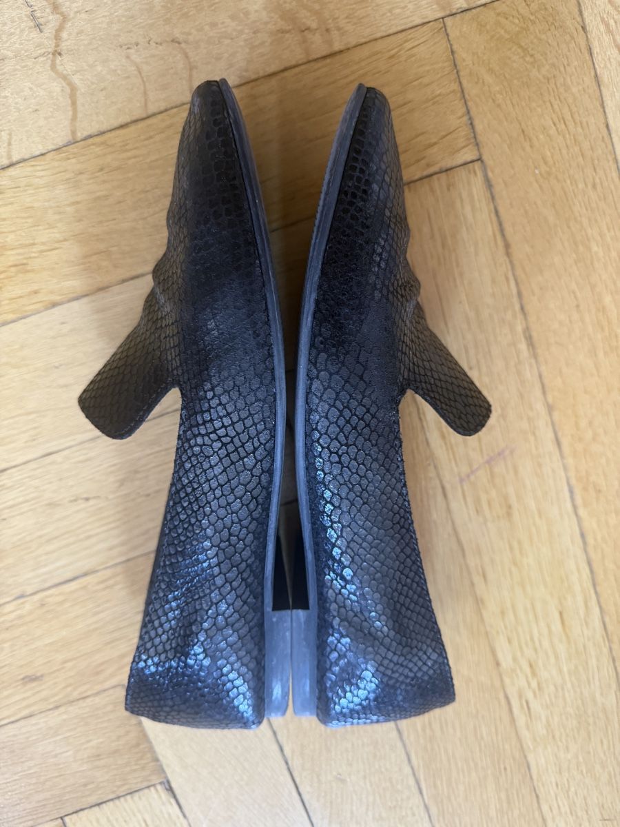 Scarpe da donna: Chaussures / Mocassins noirs Manor T.41 cuir python serpent – Usato da Lausanne venduto da Stephaniesdressing 7