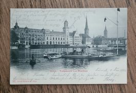 Zürich mit Postgebäude und Stadthaus 1902