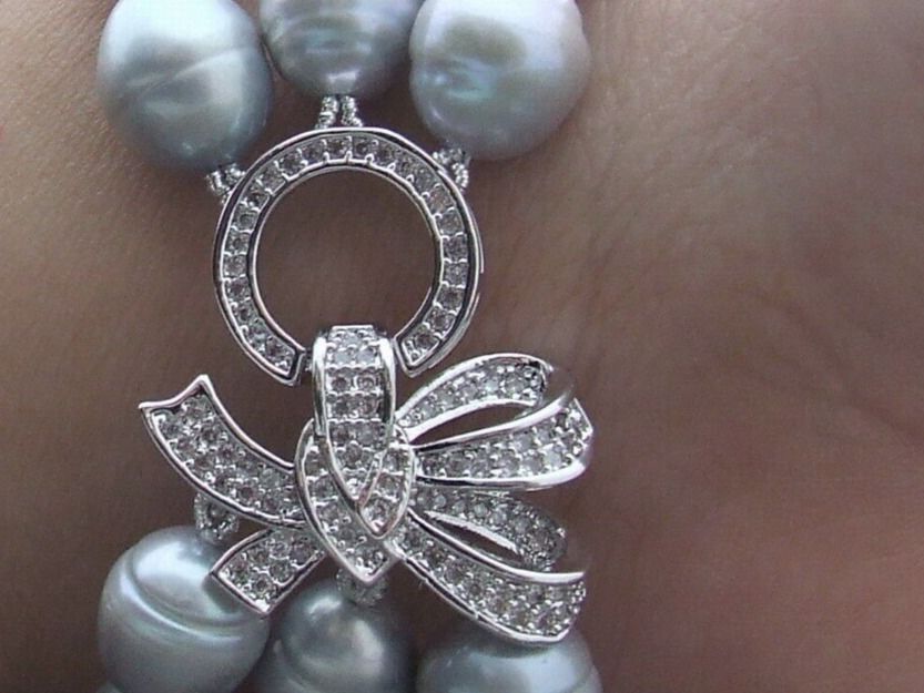 Bracciali & Braccialetti: Grau Lua Perlen Armband Echt 1.2 cm Bracelet Perle Vrai – Nuovo (secondo la descrizione) da Prilly venduto da ilyria73 8