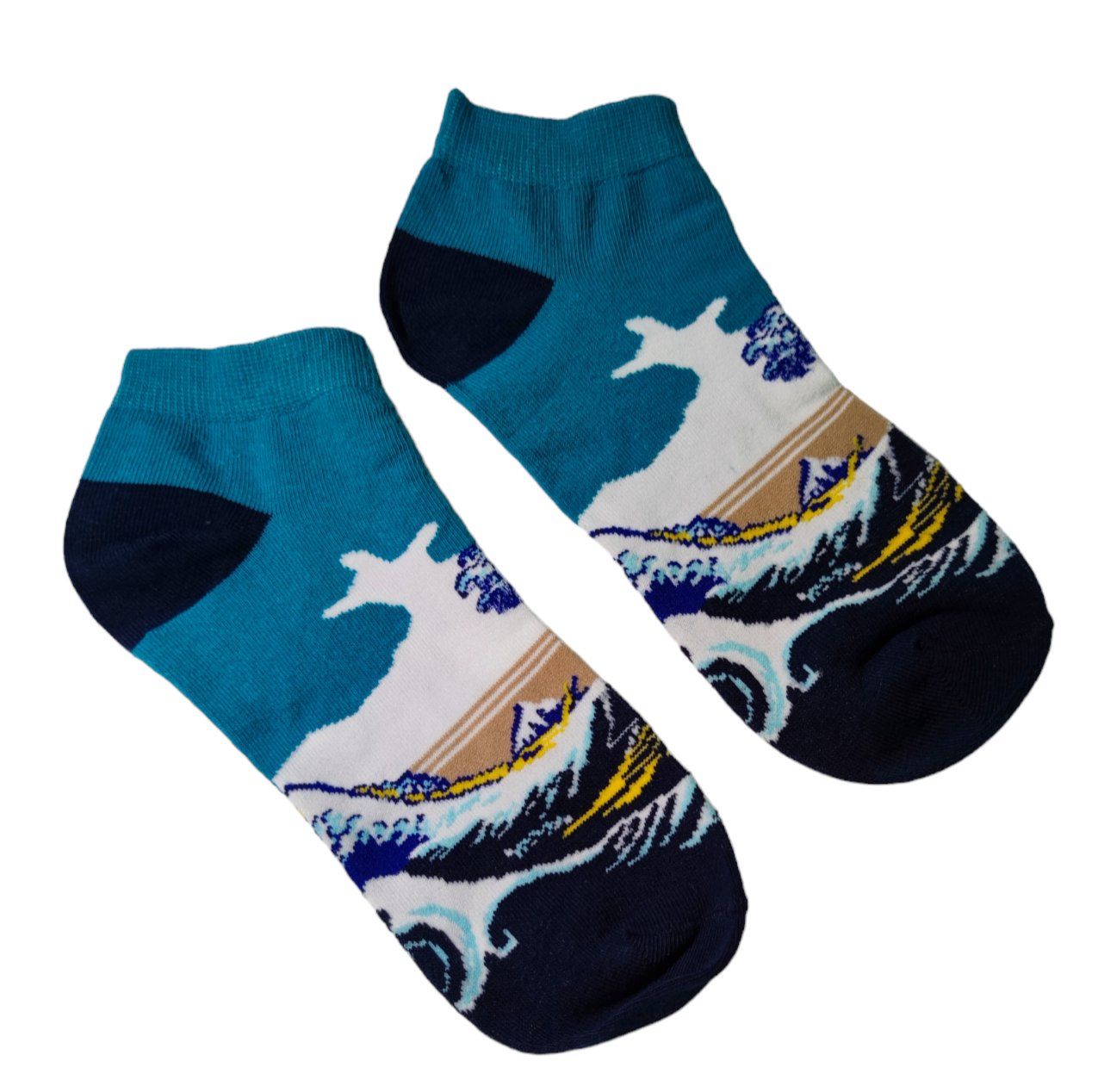 Socken: Sneaker-Socken Wellen / Waves / Meer / Sea – Neu und originalverpackt aus Zürich von amysmith 1