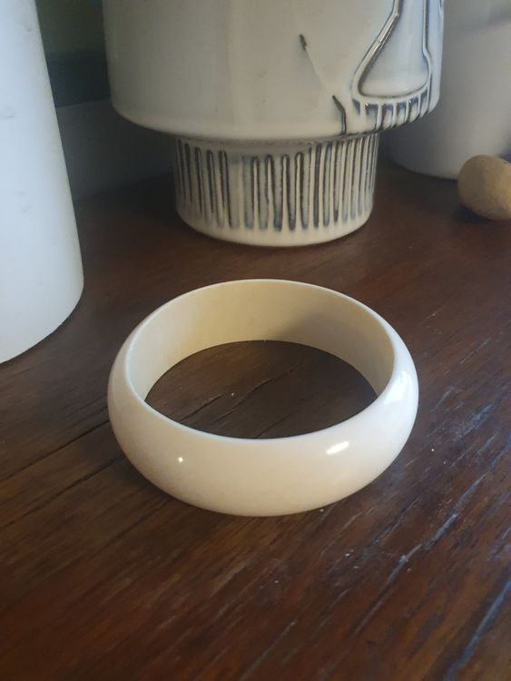 Bracelet Jonc En Bakélite Vintage - Ambre Cognac, Style Rétro