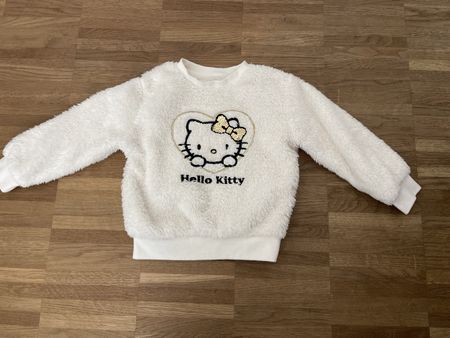 Pullover Hello Kitty C&A weiss Grösse 98 Plüschoptik