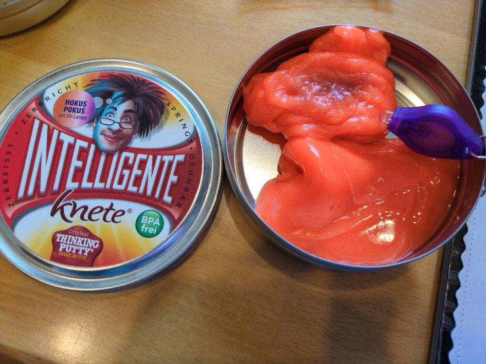 Intelligente Knete Plastilina Inteligente Agua De Neptuno 80g – No Tóxica, Sin Gluten, Con Purpurina Y Propiedades Únicas