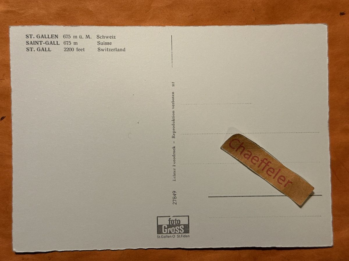 Cartoline postali: Alte Ansichtskarte St. Gallen, Schweiz, Vintage – Usato da Zürich venduto da Chaeffeler 1