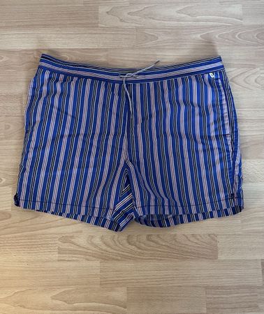Herren Badehose gestreift blau weiss gebraucht