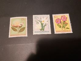 Congo Belge 3 timbres fleurs