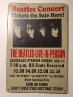 Blechplakat Beatles in Concert