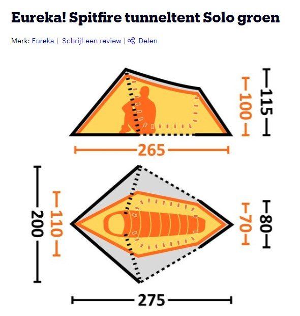 Eureka Tentes: Zelt Eureka Spitfire Solo (Klassiker) – Neuf (Voir description) à Untersiggenthal par Bunki 2