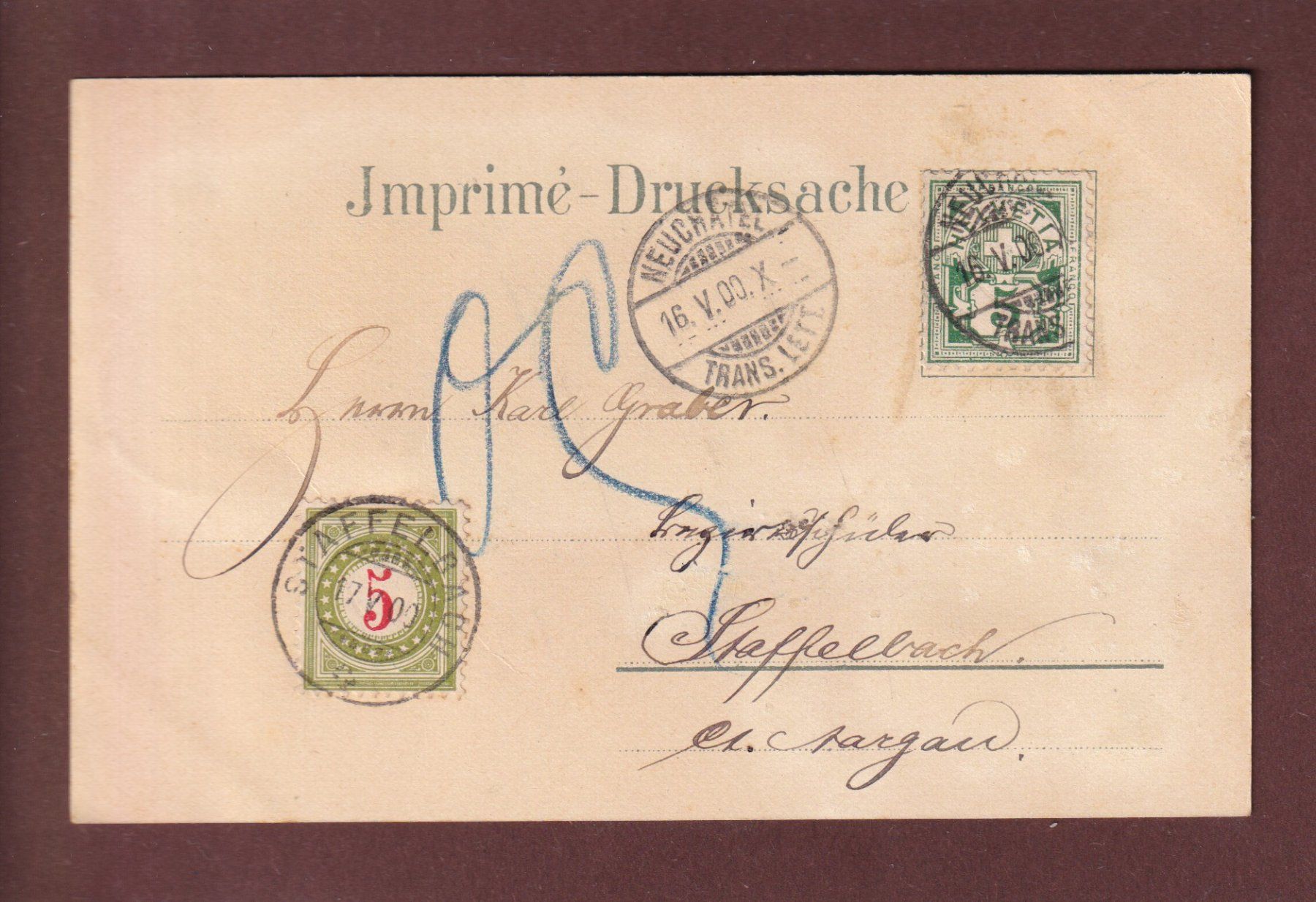 Cartoline postali: Souvenir de NEUCHÂTEL - Neige - 1900 Litho – Usato da Pully venduto da nicecards 1