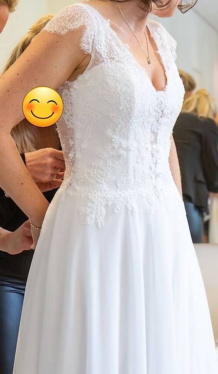 Vestiti: Hochzeitskleid mit Spitzen (Gr.36-38) – Usato da Zumikon venduto da Nicci6 2