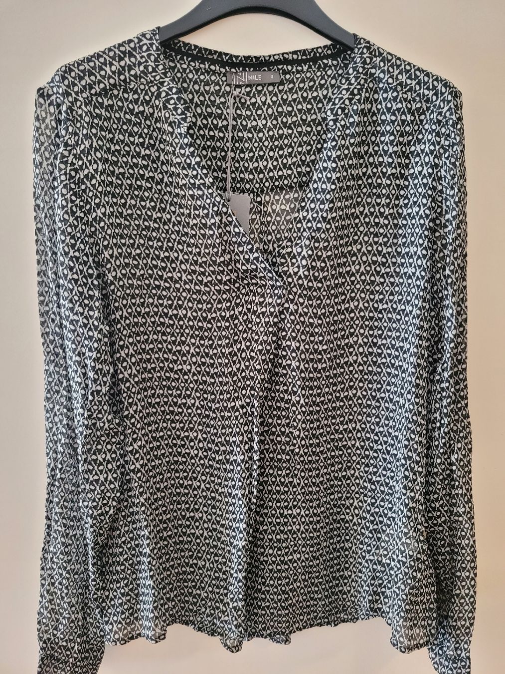 Nile Camicette: nile bluse, schwarz weiss, neu, gr.S – Nuovo e nell'imballaggio originale da Urdorf venduto da Mico.I 2