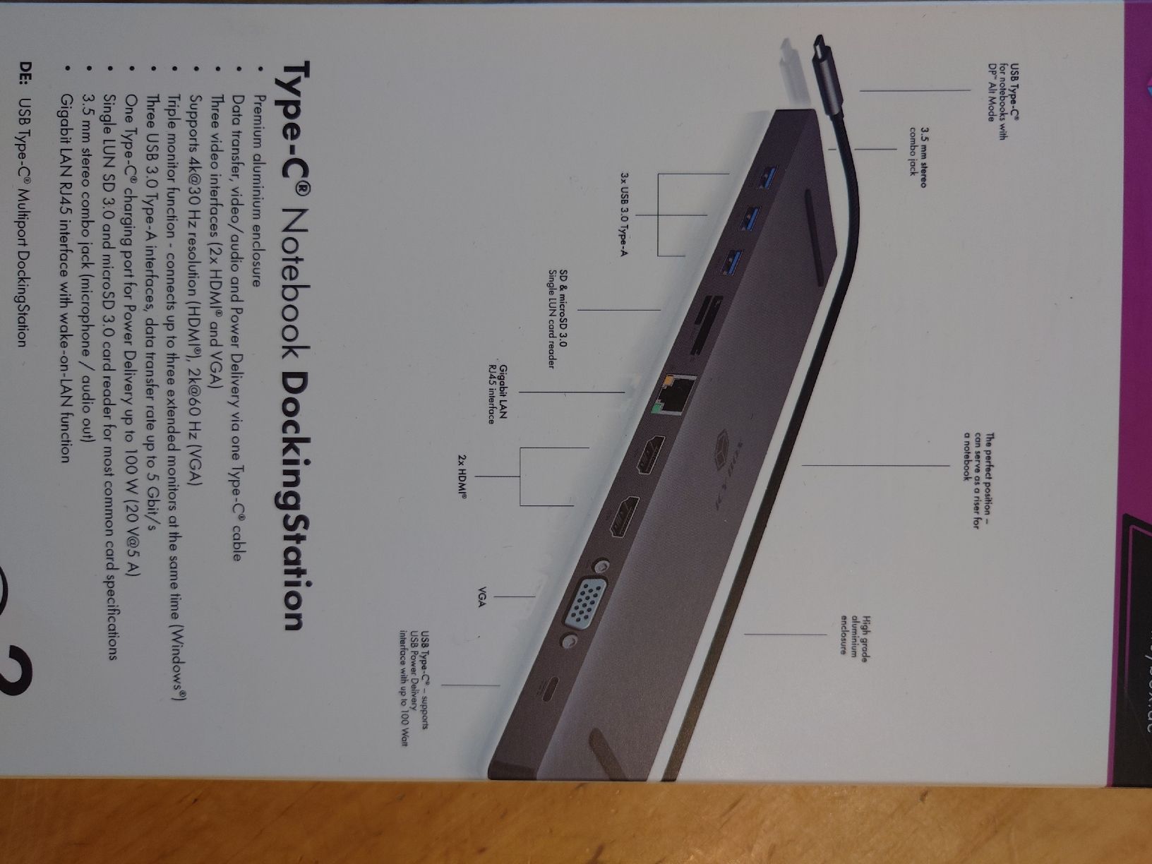 Docking station: Docking Station ICY BOX IB-DK2106-C - USB-C – Usato da Remetschwil venduto da Jelsch 3