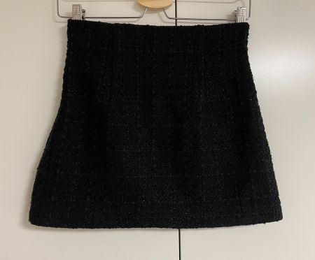 schwarzer Tweed Rock