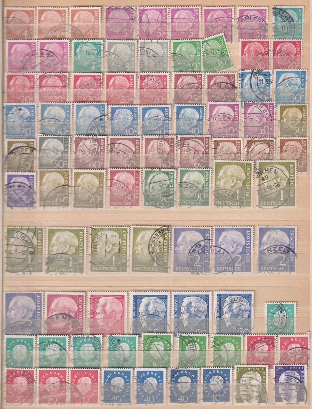 Alle Briefmarken: D-Bundespost. Grosses Lot Rundstempel – Gebraucht aus Koblenz von Boerse6 1