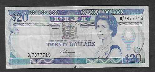 Banknoten: Fiji  20  Dollars   Gebraucht – Gebraucht aus Gordola von coinsandnotes