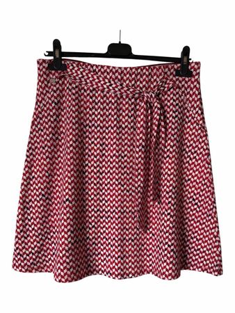 Street One Skirt Geometric Pattern Red White Size M