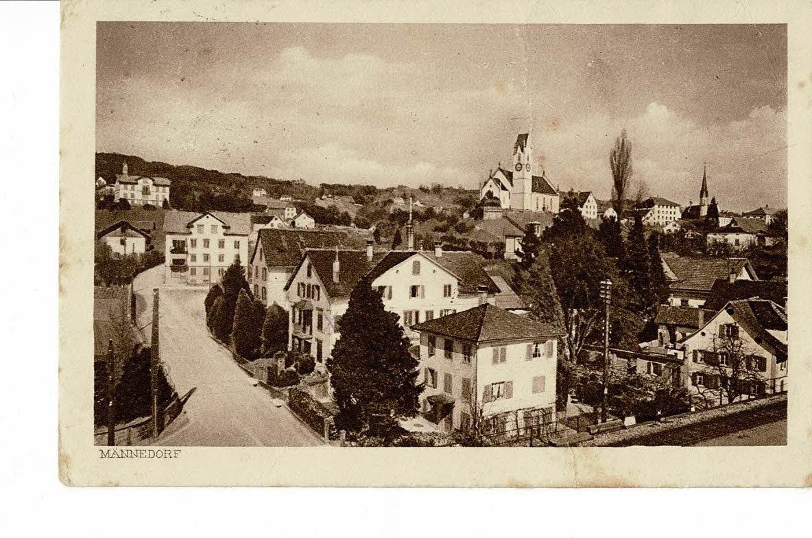 Cartoline postali: Ansichtskarte Männedorf, gelaufen 1926 – Usato da Ebmatingen venduto da desalli
