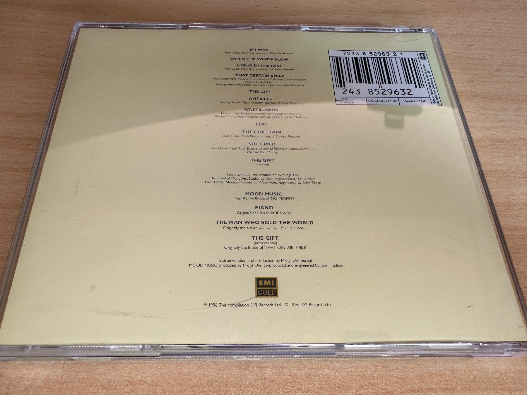 CD: Midge Ure – The Gift – Usato da Rikon im Tösstal venduto da Alpenmutz 1