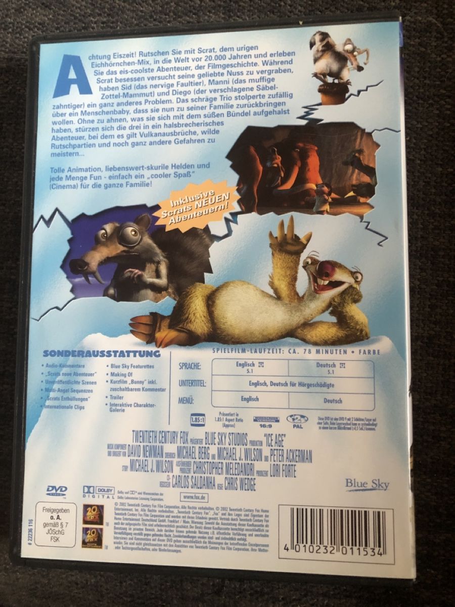 Tutti i DVDs: DVD, ICE AGE – Usato da Balsthal venduto da Katzenfan99 1