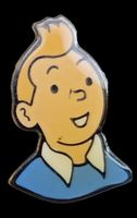 Pin Tintin T-shirt bleu cheveux jaune