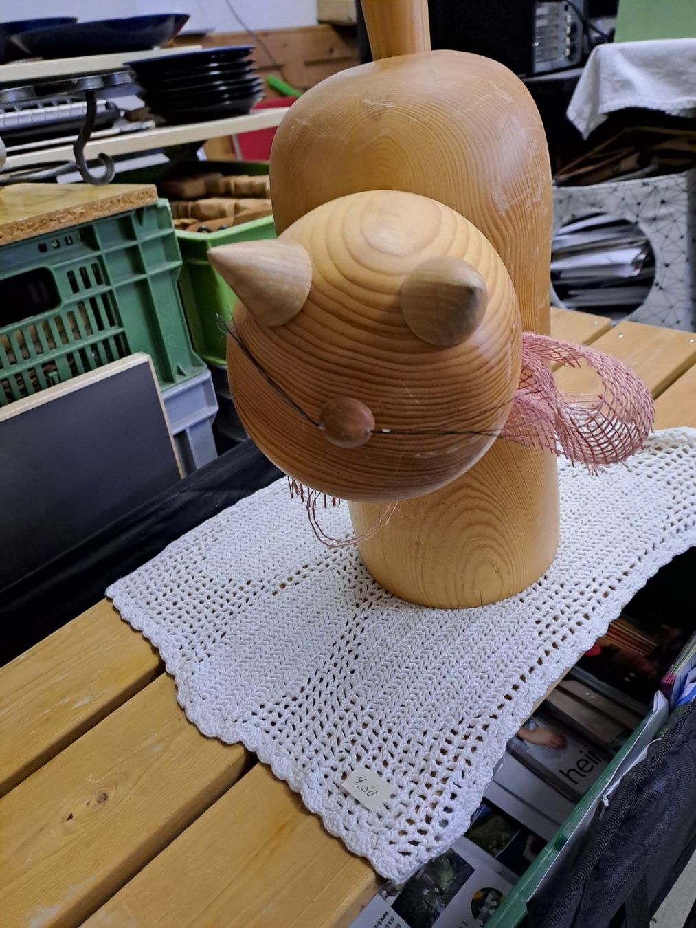 Statuette: Holzkatze Dekoration – Usato da Zürich venduto da Schoebi19 1