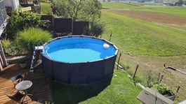 Intex Panel Pool Graphit 4.8x1.2m, guter Zustand