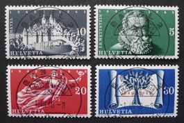 1948, Serie Nr. 281-284 mit Vollstempel, Sonderstempel BASEL