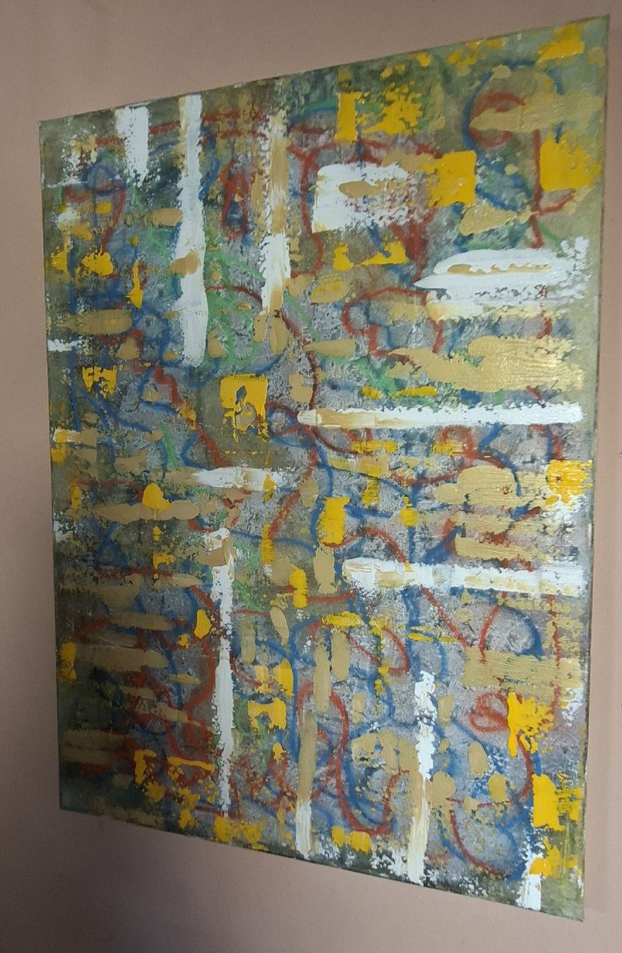 Dipinti: Gemälde " Lichtgitter" handmade 50×70 – Nuovo (secondo la descrizione) da Riehen venduto da Steinbock1970 4
