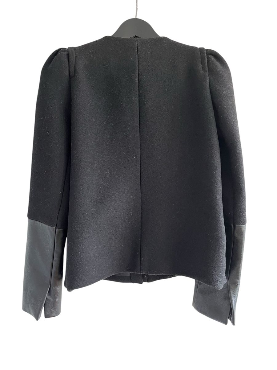 Maje Giacche: Exklusive Maje Wolljacke mit Lederärmeln – Nuovo (secondo la descrizione) da Zug venduto da Se_wb5d 3
