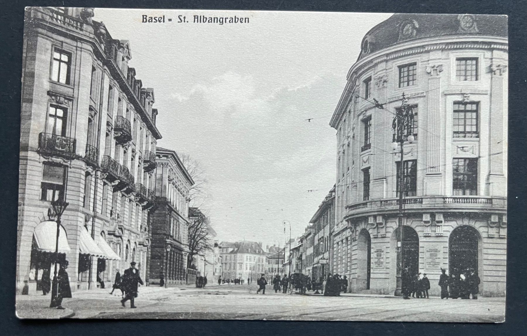 Cartoline postali: Basel - St. Albangraben, ca. 1920 – Usato da Wabern venduto da DaxKarten-75