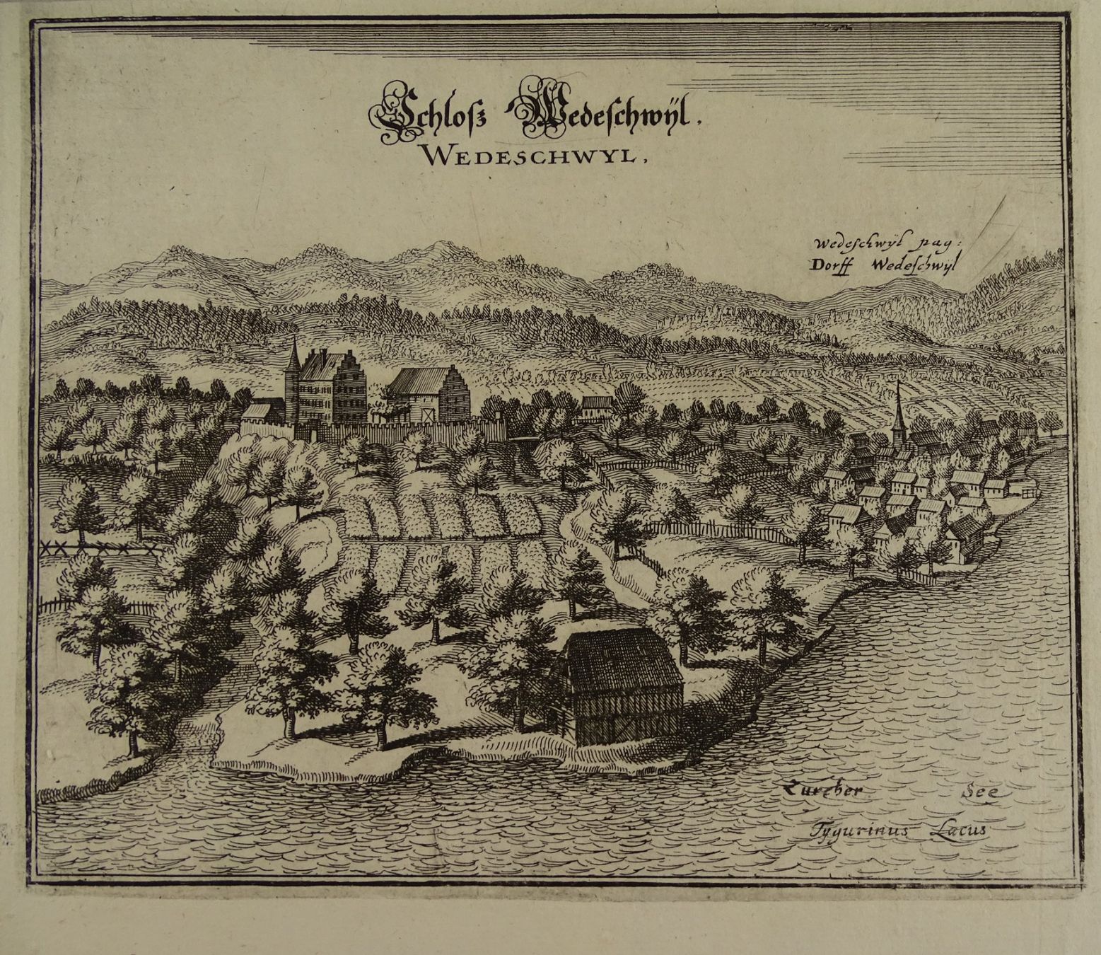 Incisioni: WÄDENSWIL, KUPFERSTICH 1654 – Usato da Grüningen venduto da Kartensammler