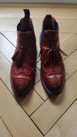 Damen Leder Stiefeletten Gr. 39, Rotbraun - Guter Zustand!