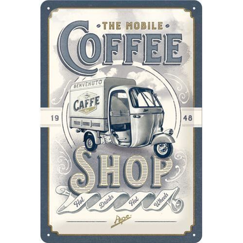 Schilder: Blechschild 3D-APE-THE MOBILE COFFEE SHOP – Neu und originalverpackt aus Rupperswil von big-one-sale