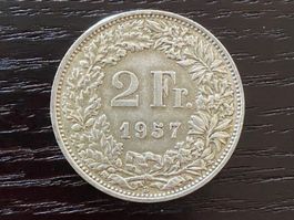 1 x 2 Franken Schweiz 1957 – zirkuliert