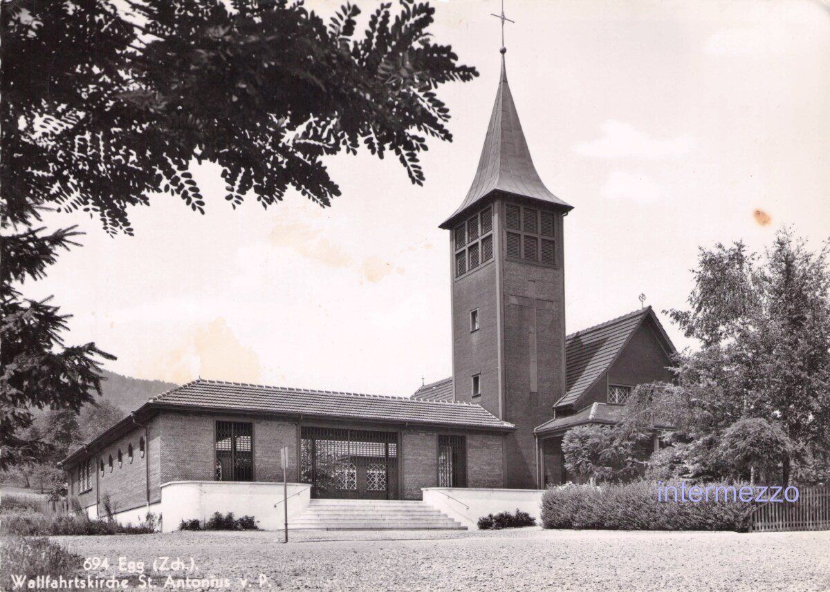 Cartoline postali: Egg ZH // 1958 Wallfahrtskirche St. Antonius – Usato da Basel venduto da intermezzo12
