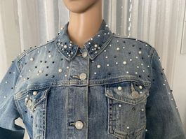 HALLHUBER - stylische/edle Jeansjacke mit Perlen, 42