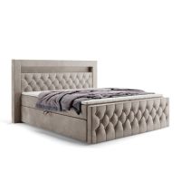 BOXSPRINGBETT 160CM H3  MIT LED LICHT INKL TOPPER -50%