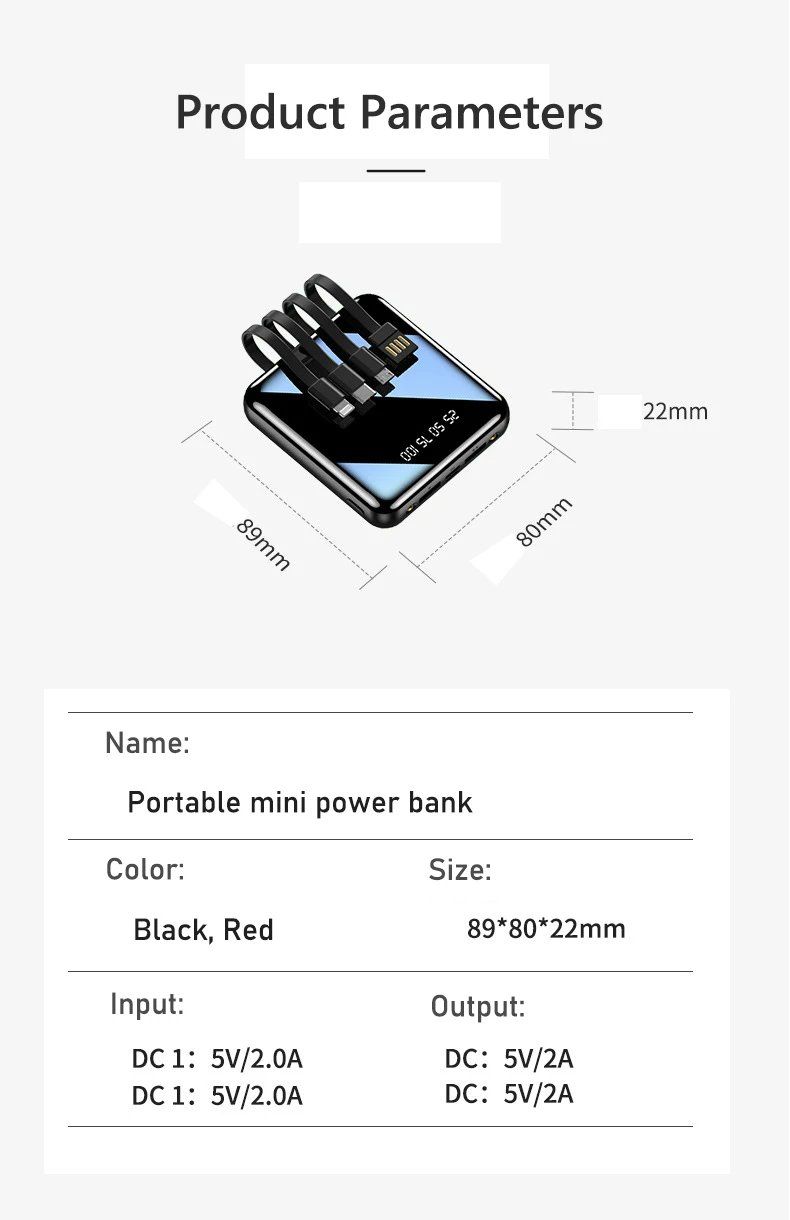 Akkus: Mini Batterie Externe 20'000 mAh, Câbles Intégrés – Neu und originalverpackt aus Delémont von abonprix 9