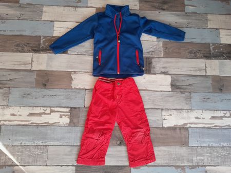 92 Frühling Outdoor Paket Jacke Jäckchen Hose gefüttert warm