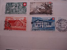 Satz Pro Patria 1946, gestempelt