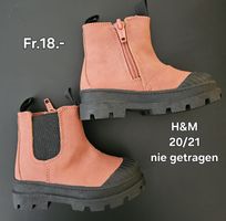 Kinderstiefel H&M rosa schwarz Grösse 20/21 neu