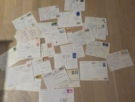 Europa, Frankreich, Marken auf Couvert/Karten 1Stk./34Stk.