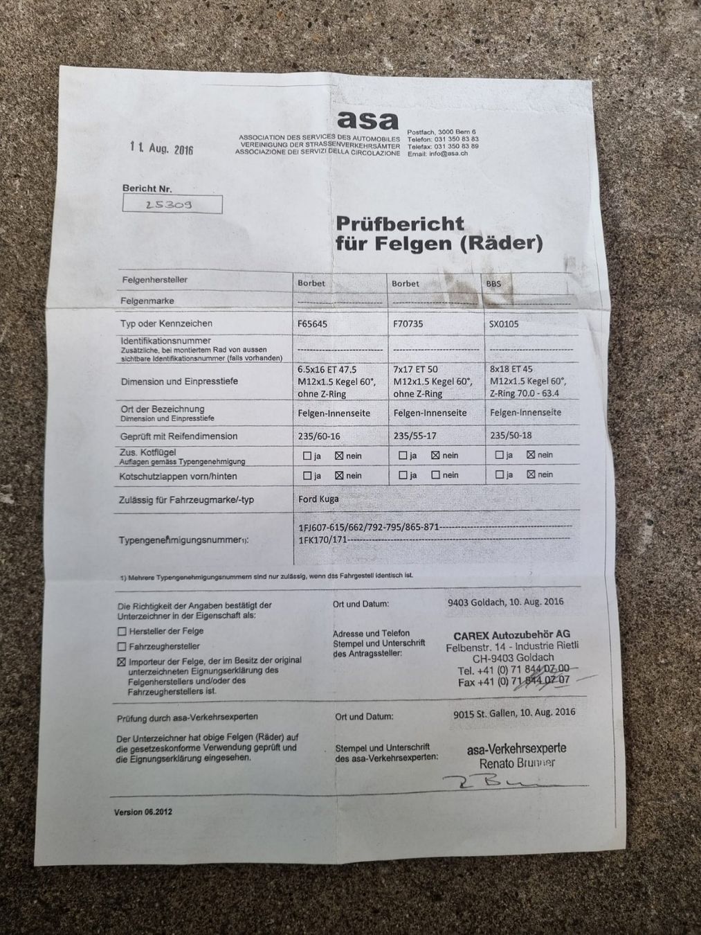 Pneus & Kompletträder: Ford Kuga Borbet Winterräder – Gebraucht aus Kirchdorf AG von Cartastic_AG 5